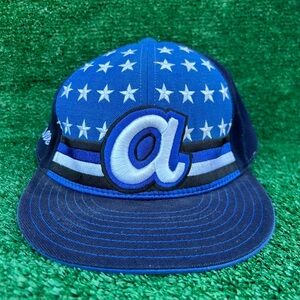 Atlanta Braves Cooperstown Hat Retro Small a Stars Stripes American Needle 7 5/8